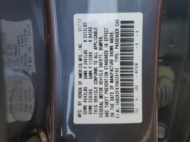 2017 Honda Accord Exl VIN: 1HGCR3F87HA024160 Lot: 51914354