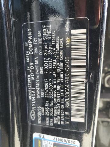 2017 Hyundai Tucson Limited VIN: KM8J3CA47HU373406 Lot: 51665114