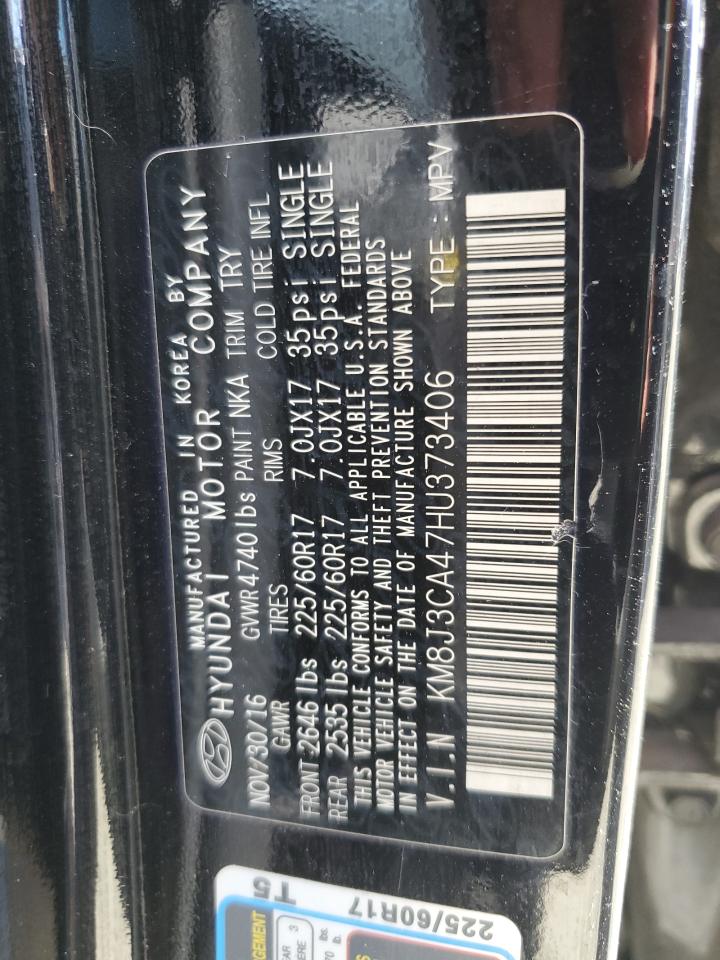 KM8J3CA47HU373406 2017 Hyundai Tucson Limited