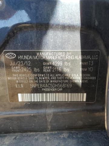 2013 Hyundai Sonata Gls VIN: 5NPEB4AC5DH568169 Lot: 52506214