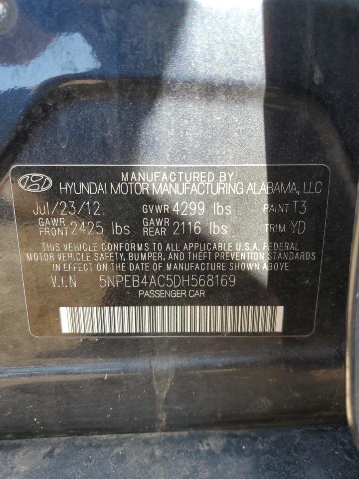 5NPEB4AC5DH568169 2013 Hyundai Sonata Gls