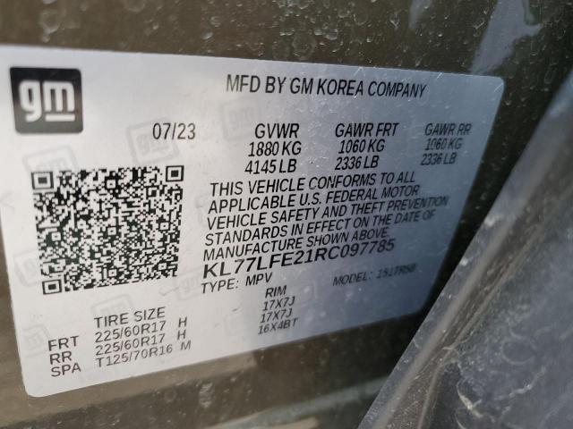 2024 Chevrolet Trax Ls VIN: KL77LFE21RC097785 Lot: 51413494