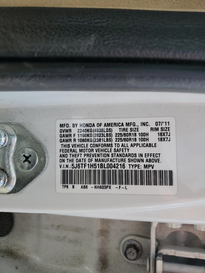 5J6TF1H51BL004216 2011 Honda Accord Crosstour Exl