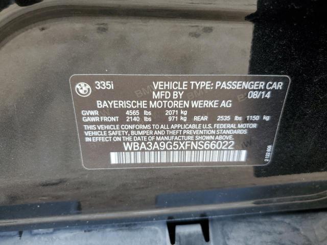 2015 BMW 335 I - WBA3A9G5XFNS66022