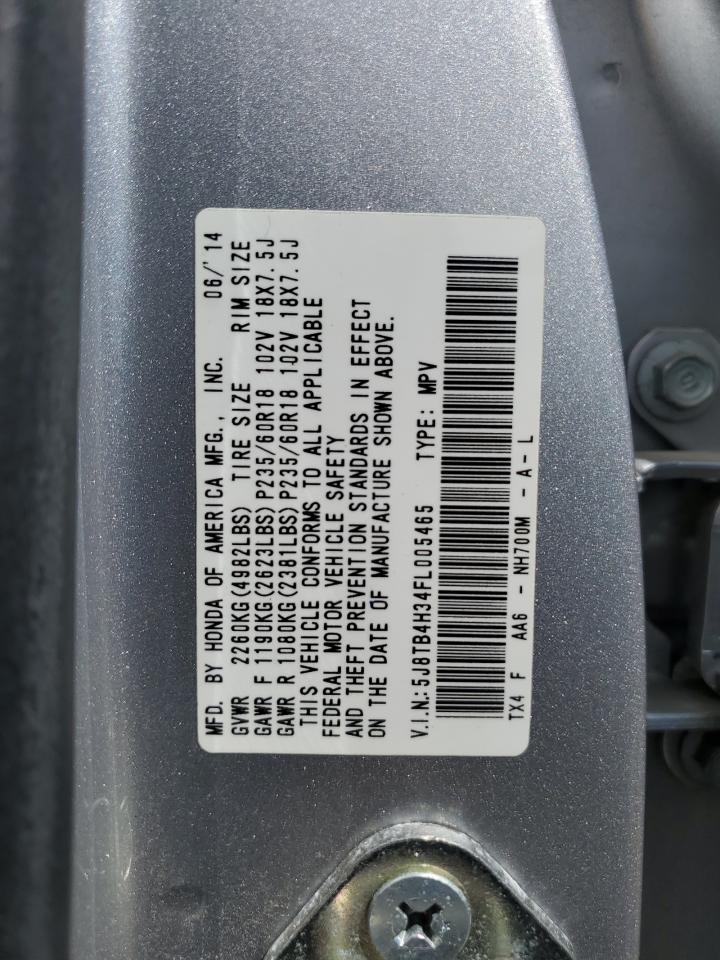 5J8TB4H34FL005465 2015 Acura Rdx