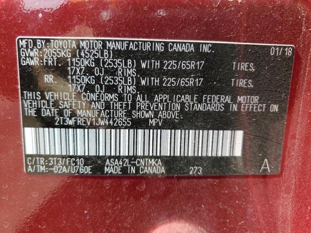 2018 TOYOTA RAV4 ADVEN - 2T3WFREV1JW442655