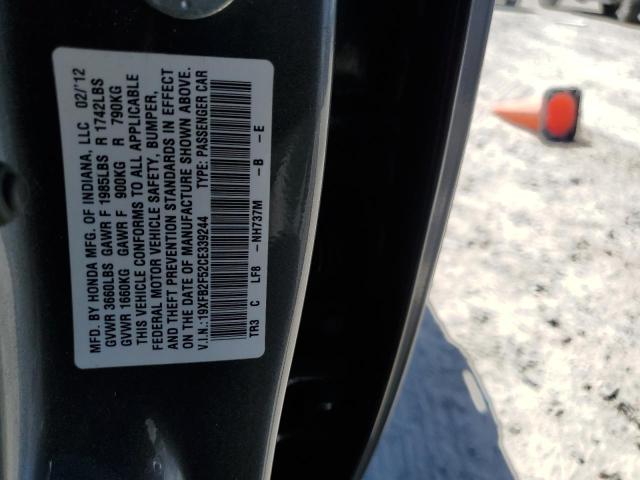 2012 Honda Civic Lx VIN: 19XFB2F52CE339244 Lot: 49402514