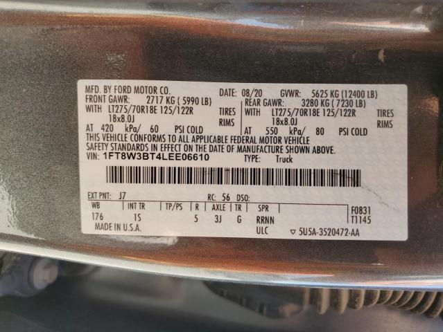 2020 Ford F350 Super Duty VIN: 1FT8W3BT4LEE06610 Lot: 51234704