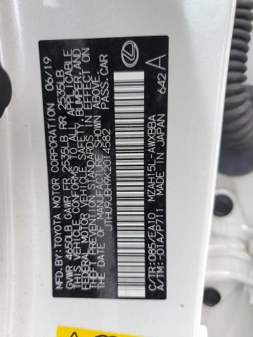 2019 Lexus Ux 250H VIN: JTHU9JBH9K2014582 Lot: 51398534