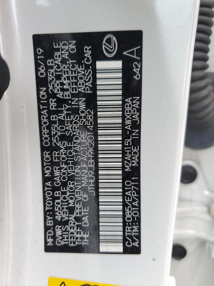 JTHU9JBH9K2014582 2019 Lexus Ux 250H