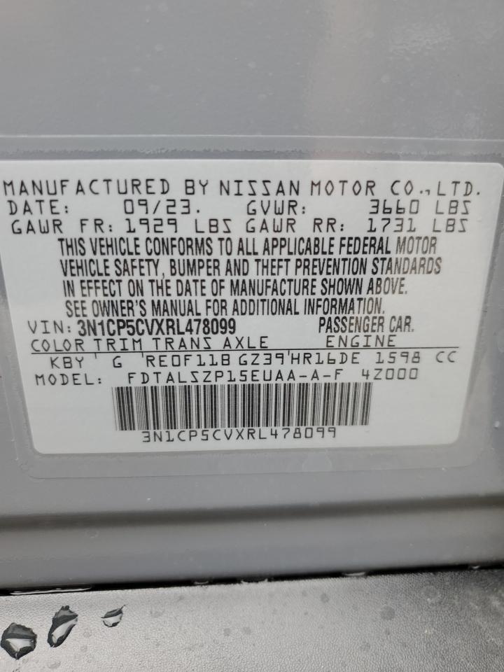 3N1CP5CVXRL478099 2024 Nissan Kicks Sv