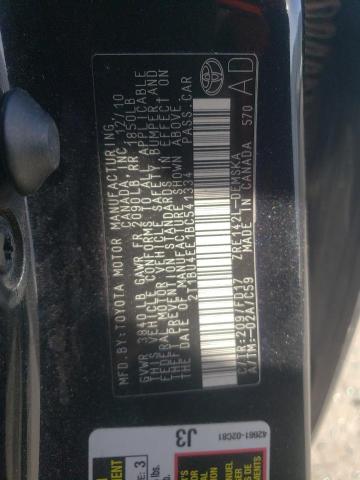 2011 Toyota Corolla Base VIN: 2T1BU4EE1BC541334 Lot: 52192884