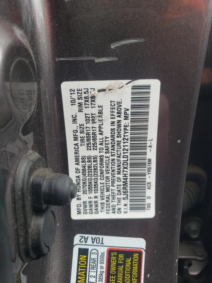5J6RM4H7XDL012112 2013 Honda Cr-V Exl