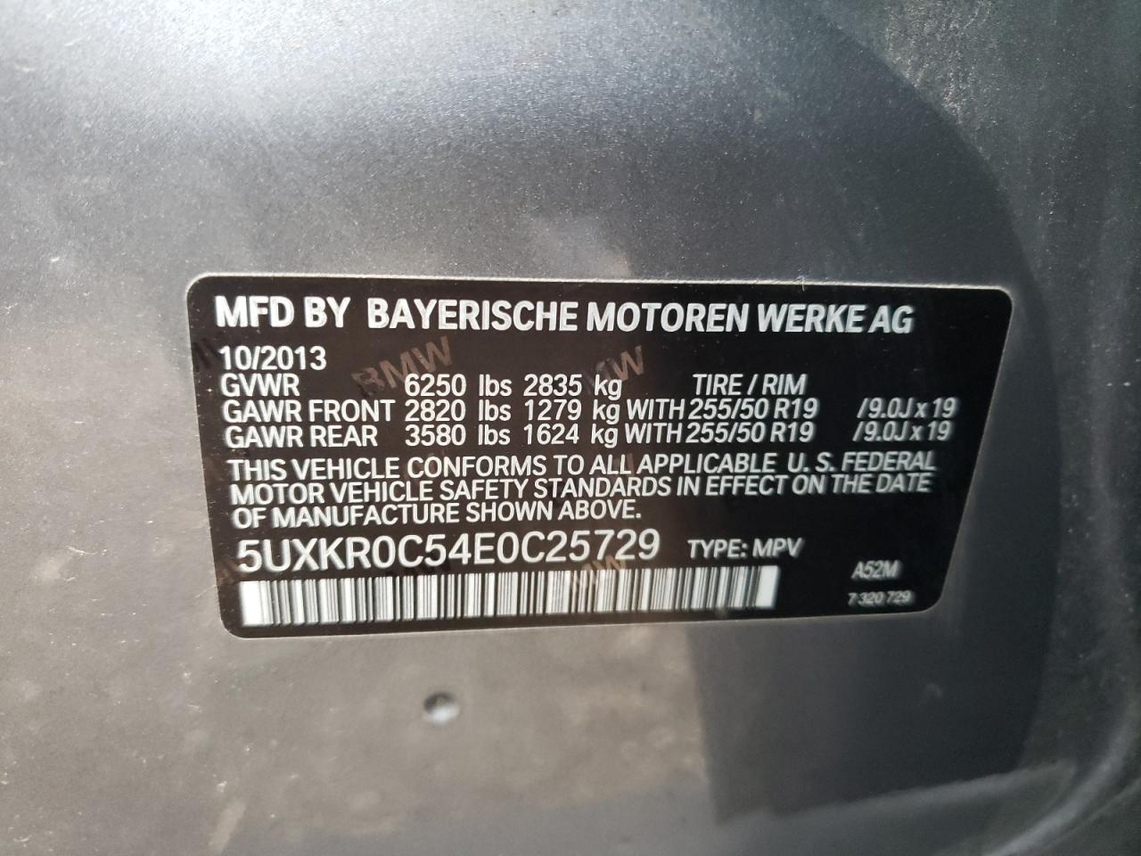 5UXKR0C54E0C25729 2014 BMW X5 xDrive35I