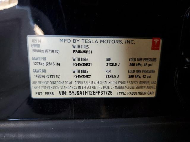 5YJSA1H12EFP31725 2014 Tesla Model S