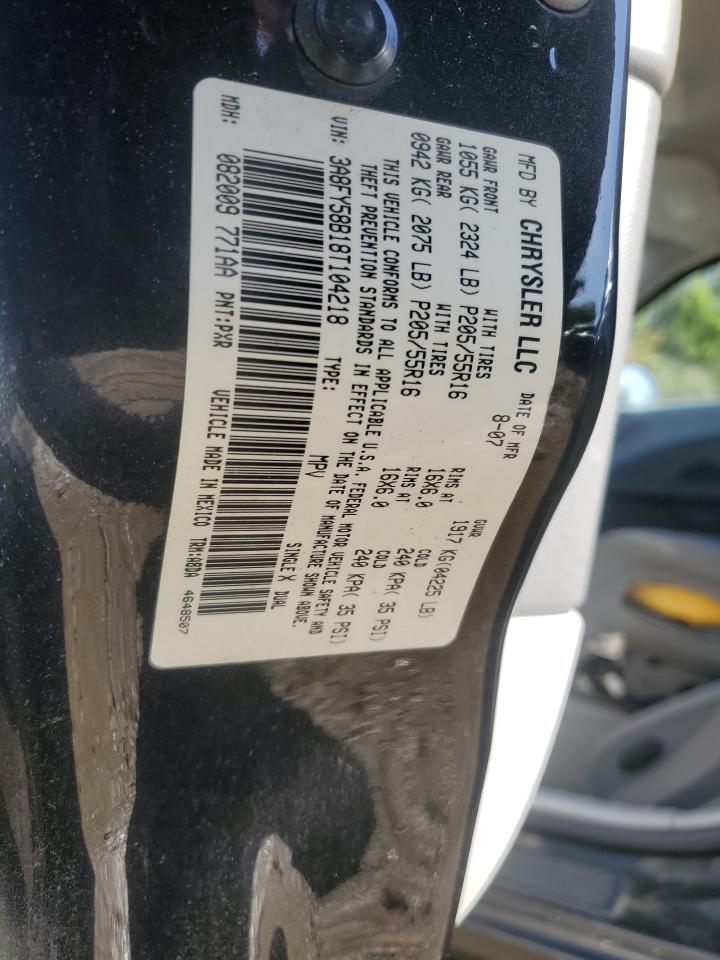 3A8FY58B18T104218 2008 Chrysler Pt Cruiser Touring