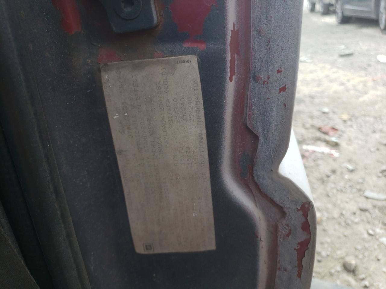 1GTCS1947S8503144 1995 GMC Sonoma