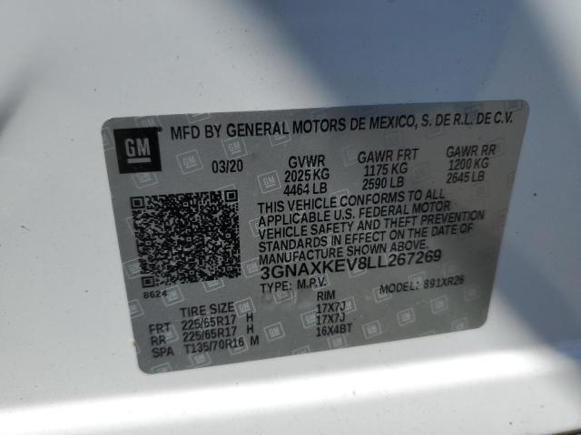 2020 Chevrolet Equinox Lt VIN: 3GNAXKEV8LL267269 Lot: 51474944