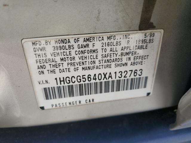 1999 Honda Accord Lx VIN: 1HGCG5640XA132763 Lot: 51049364