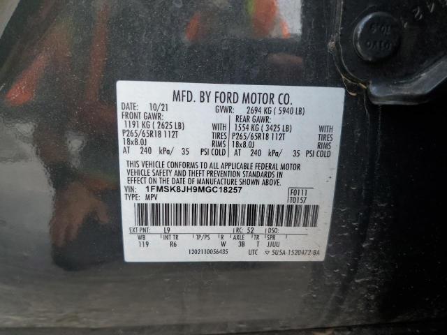 2021 FORD EXPLORER T - 1FMSK8JH9MGC18257