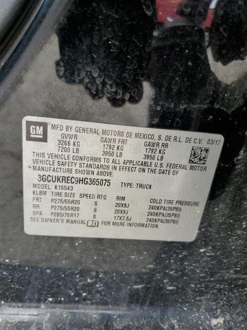 2017 Chevrolet Silverado K1500 Lt VIN: 3GCUKREC9HG365075 Lot: 51587754