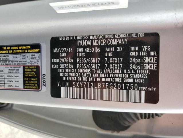 2014 Hyundai Santa Fe Sport VIN: 5XYZT3LB7EG201750 Lot: 49711464