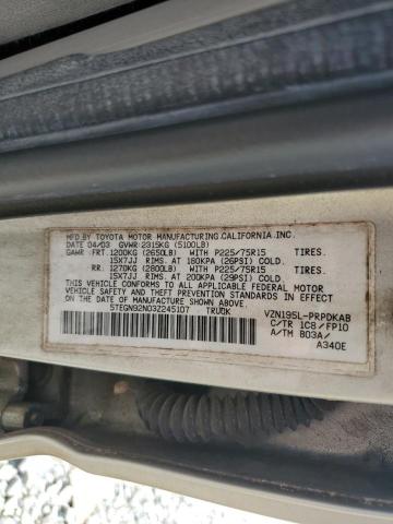 2003 Toyota Tacoma Double Cab Prerunner VIN: 5TEGN92N03Z245107 Lot: 50806154