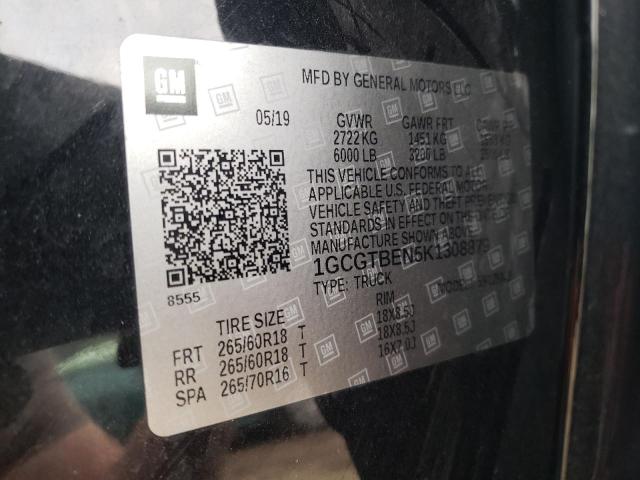 2019 Chevrolet Colorado VIN: 1GCGTBEN5K1308879 Lot: 49999174