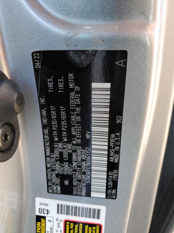 5TDKSKFC1NS061152 TOYOTA All Models 2022