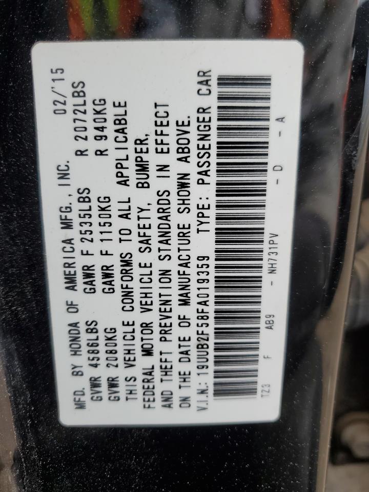 19UUB2F58FA019359 2015 Acura Tlx Tech