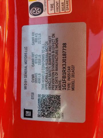 2018 Chevrolet Camaro Lt VIN: 1G1FB1RX3J0187738 Lot: 51835464