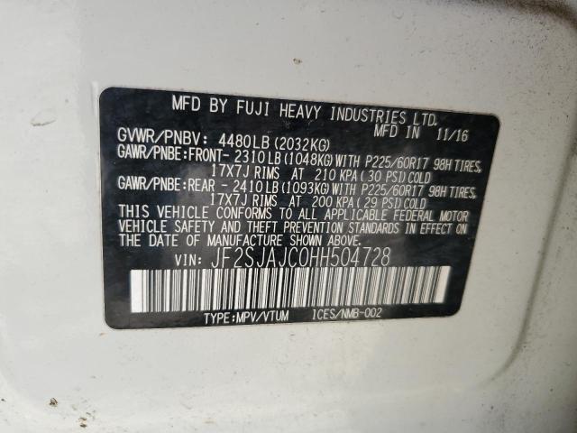 2017 Subaru Forester 2.5I Limited VIN: JF2SJAJC0HH504728 Lot: 52221194