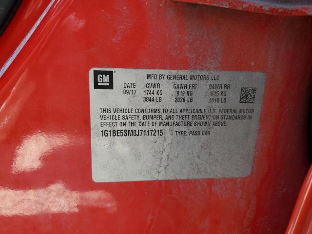 2018 Chevrolet Cruze Lt VIN: 1G1BE5SM0J7117215 Lot: 51273714