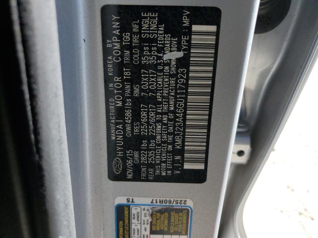 2016 Hyundai Tucson Se VIN: KM8J23A46GU117923 Lot: 50433194