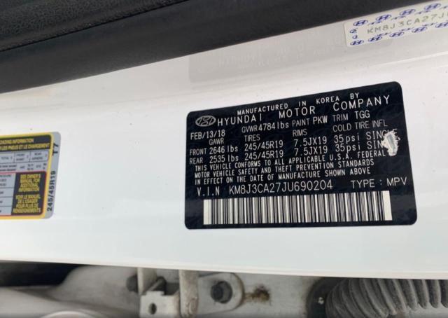 2018 HYUNDAI TUCSON VAL - KM8J3CA27JU690204
