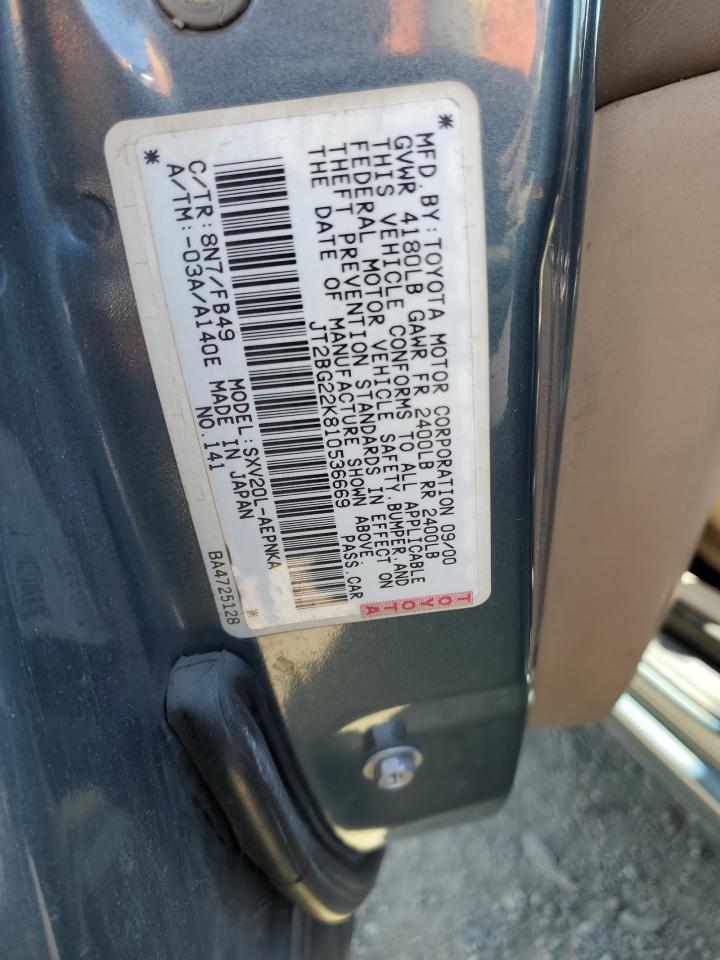 JT2BG22K810536669 2001 Toyota Camry Ce