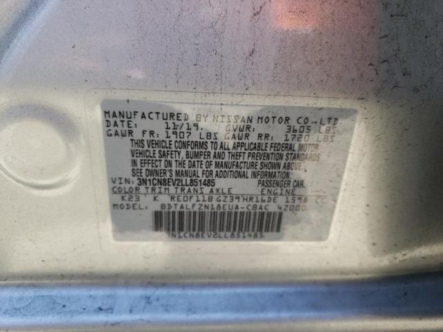 VIN 3N1CN8EV2LL851485 2020 Nissan Versa, SV no.12