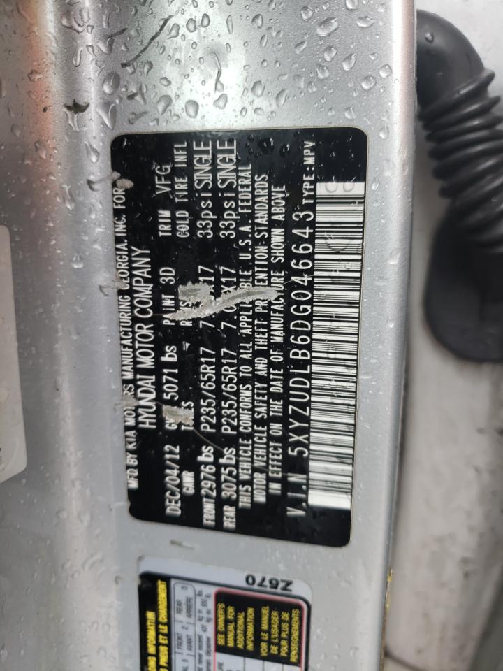 5XYZUDLB6DG046643 2013 Hyundai Santa Fe Sport