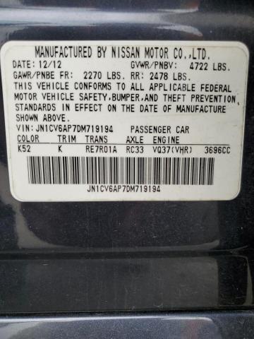 JN1CV6AP7DM719194 | 2013 Infiniti g37 base