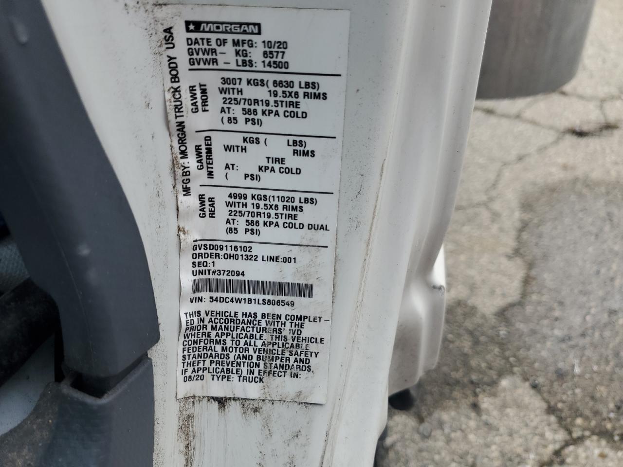 54DC4W1B1LS806549 2020 Isuzu Npr Hd