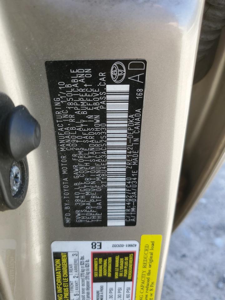 2T1BU4EE3AC525330 2010 Toyota Corolla Base