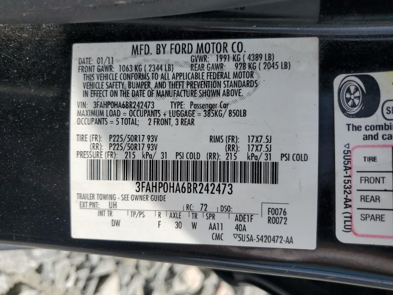 1FTKR1ED7BPA22569 2011 Ford Ranger Super Cab