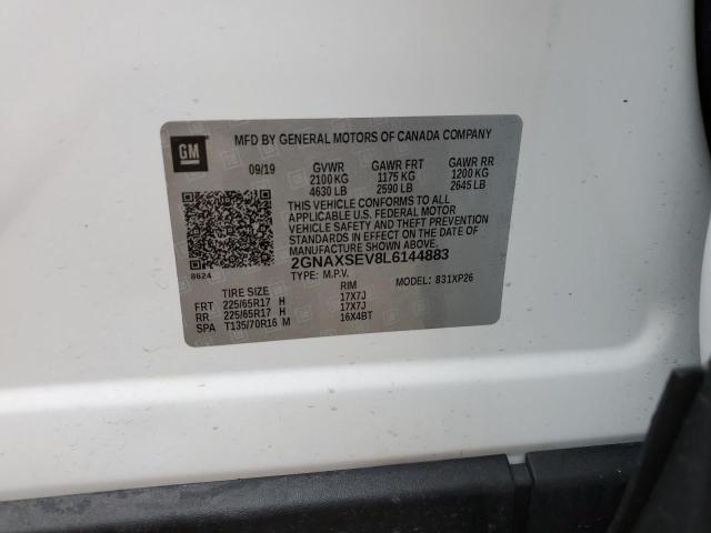2020 Chevrolet Equinox Ls VIN: 2GNAXSEV8L6144883 Lot: 51380954