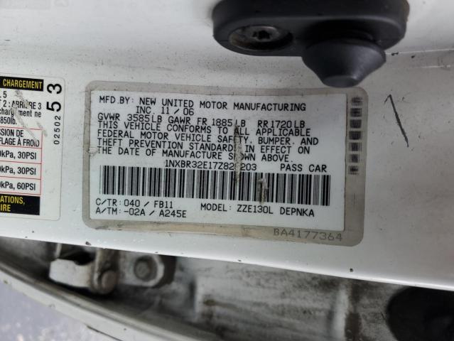 2007 Toyota Corolla Ce VIN: 1NXBR32E17Z826203 Lot: 49643714