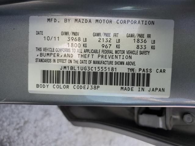 2012 Mazda 3 I VIN: JM1BL1UG3C1555181 Lot: 52560734