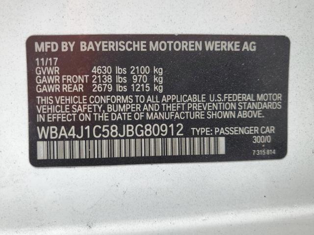 VIN WBA4J1C58JBG80912 2018 BMW 4 Series, 430I Gran ... no.12