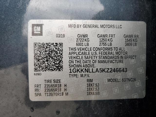 2019 GMC ACADIA SLE - 1GKKNLLA5KZ246643