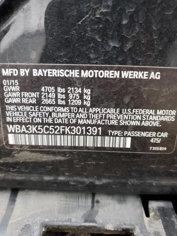 2015 BMW 328 D xDrive VIN: WBA3K5C52FK301391 Lot: 51742864