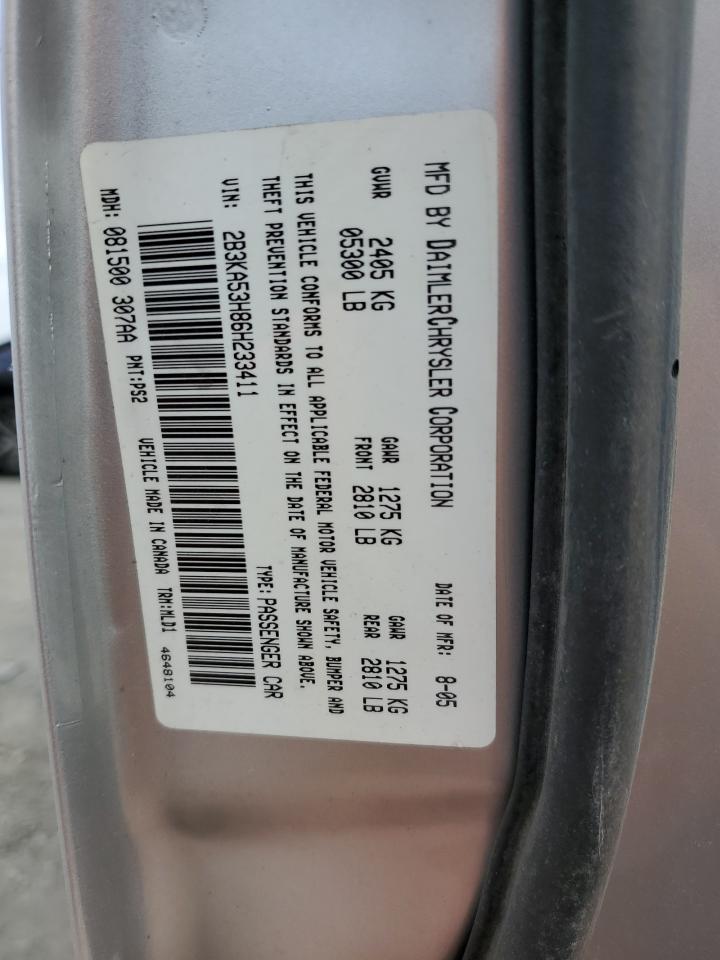 2B3KA53H86H233411 2006 Dodge Charger R/T