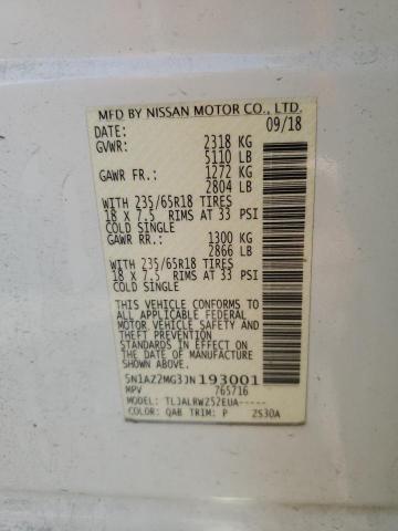 2018 NISSAN MURANO S - 5N1AZ2MG3JN193001
